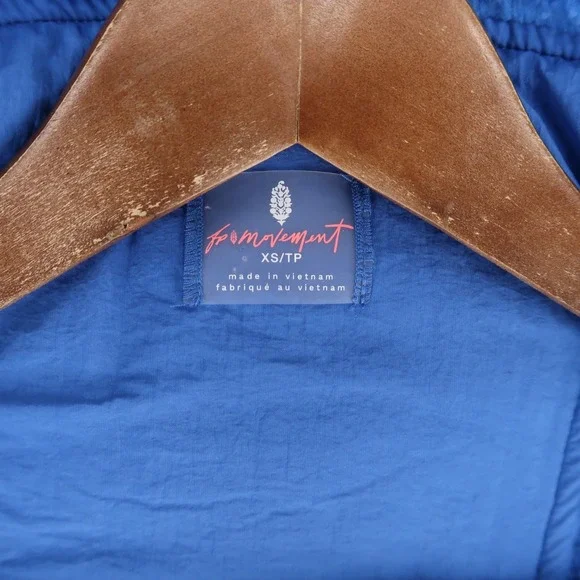 Free People Scout It Out Vest Womens XS Cobalt Blue Fleece Snap Front Boxy Fit - Picture 7 of 11